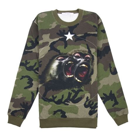 Givenchy Monkey Brothers Sweatshirt Camo 